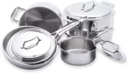 USA Pan 5-Ply Stainless Steel Cookware Set (8 Piece)img