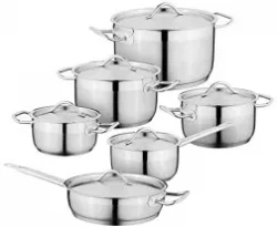 BergHOFF Stainless Steel 12-Pice Cookware Set (Silver)img