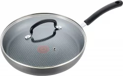 T-fal Hard Anodized 12-Inch Titanium Fry Pan With Lidimg